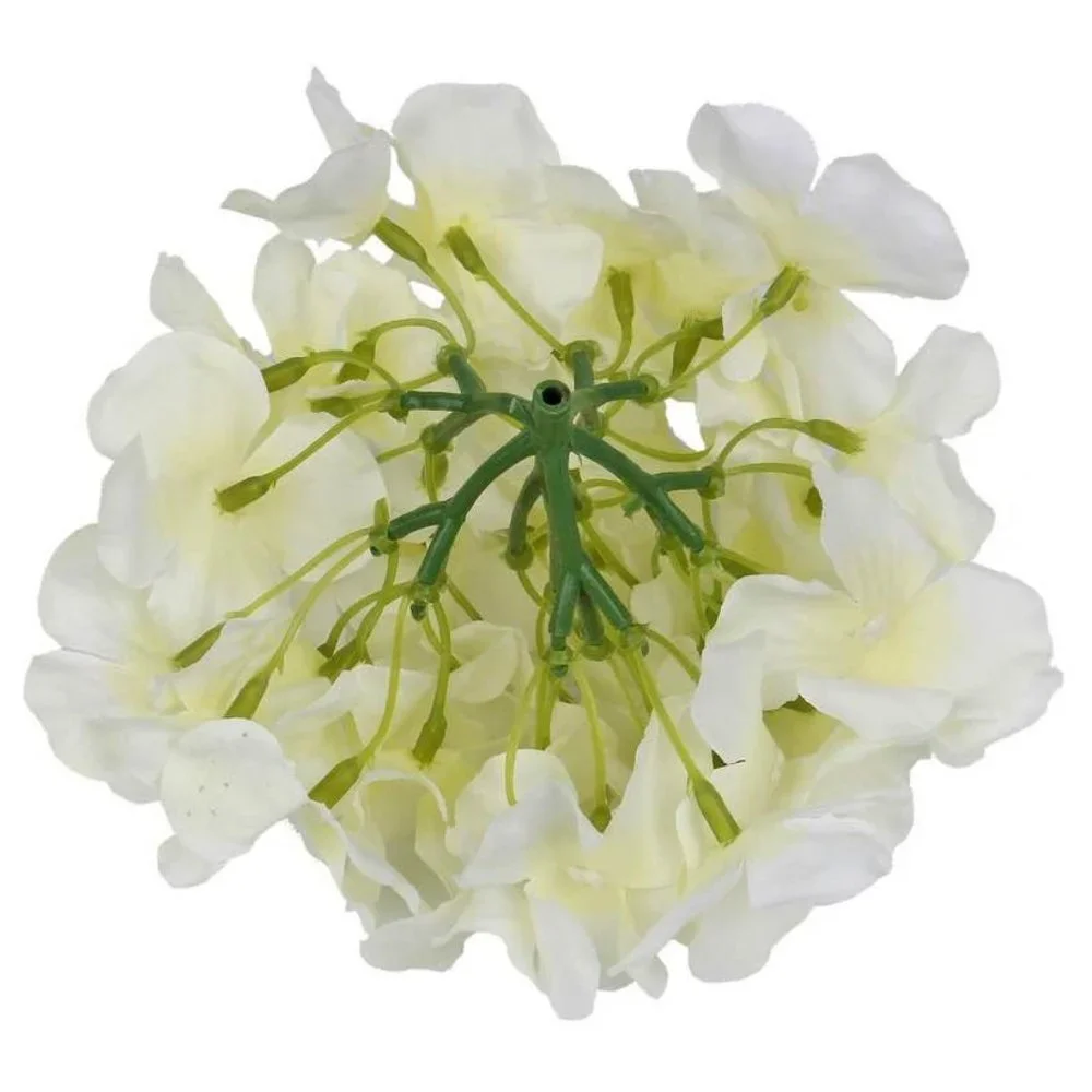10 pack | Ivory Silk Hydrangea Artificial Flowers for Home Wedding Bouquet